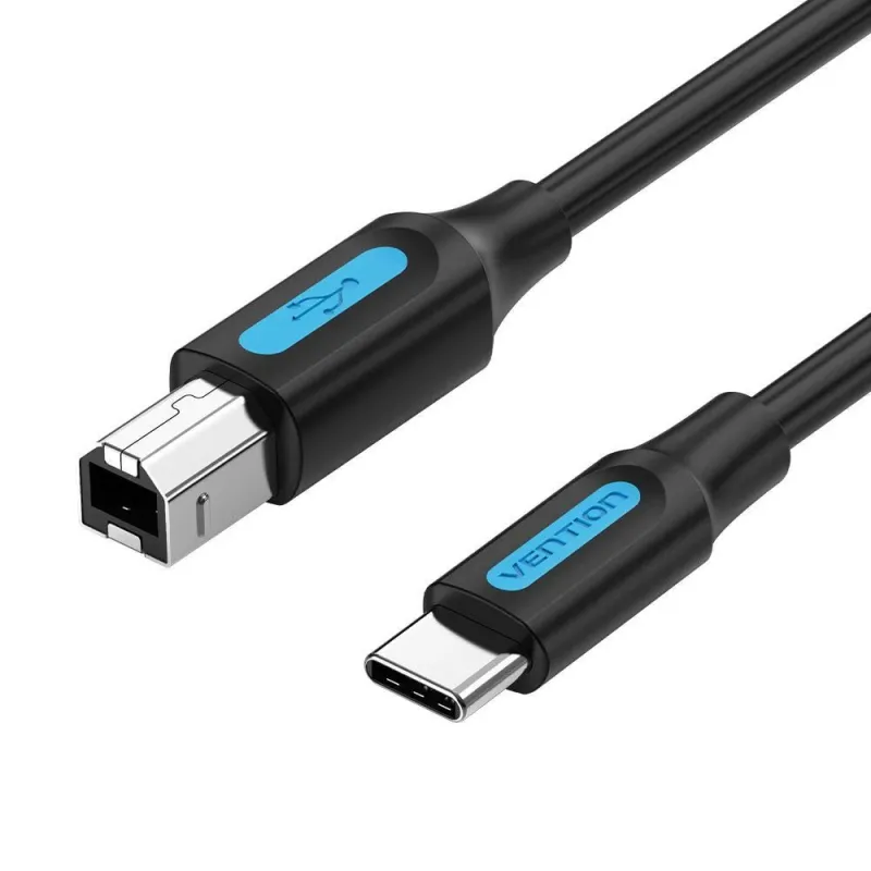 Cable usb-c to usb 2.0b-2m black cqubh vention