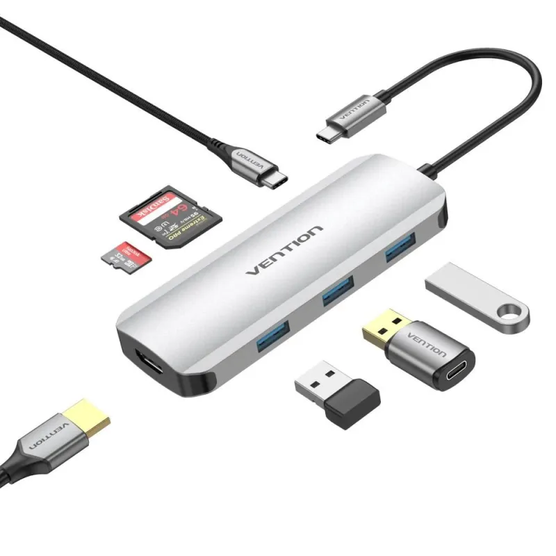 Nb acc docking station 7in1-usb-c 0.15m tojhb vention