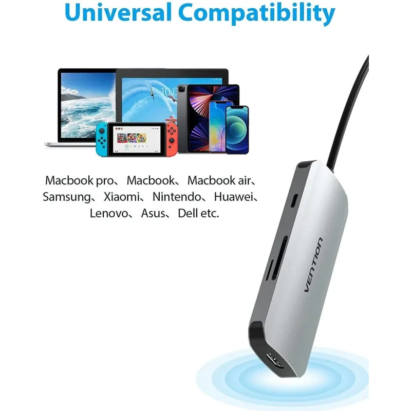 Nb acc docking station 7in1-usb-c 0.15m tojhb vention
