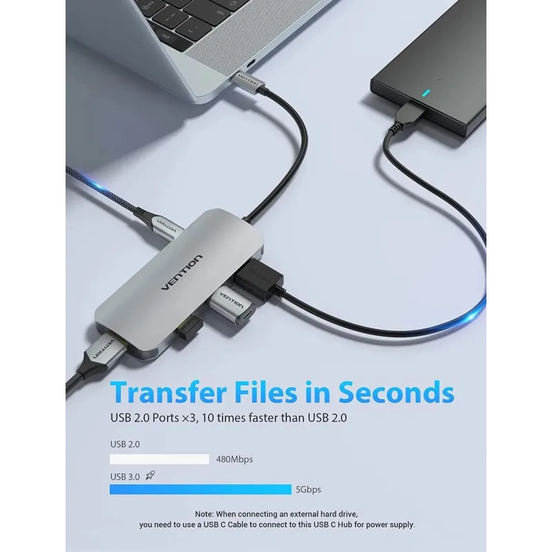 Nb acc docking station 7in1-usb-c 0.15m tojhb vention