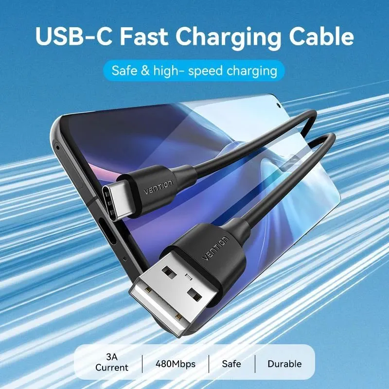 Cable usb-c to usb2.0-2m black cthbh vention
