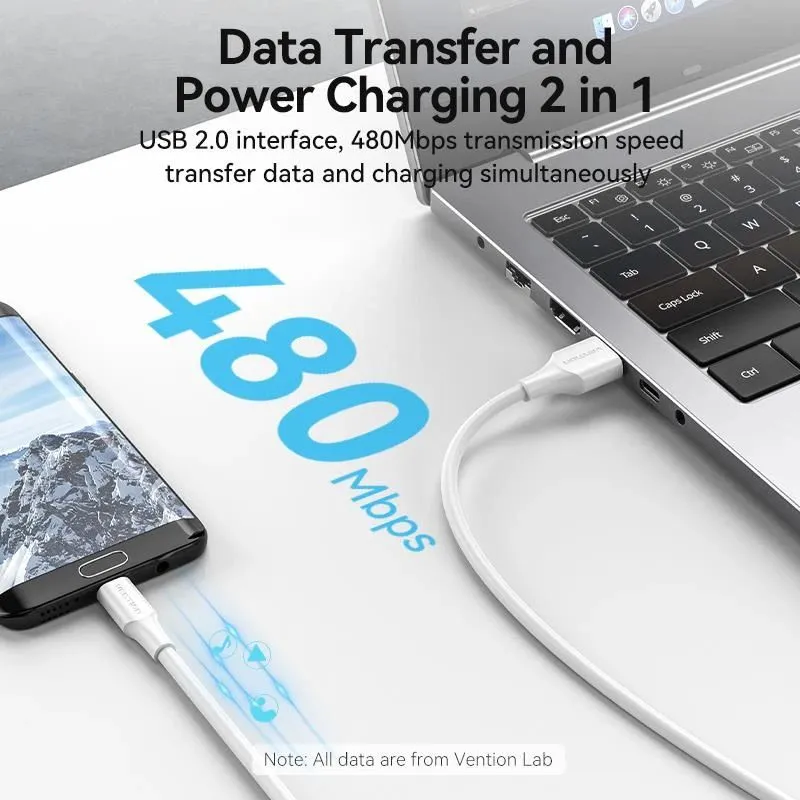 Cable usb2.0 to micro-b-1.5m white ctiwg vention