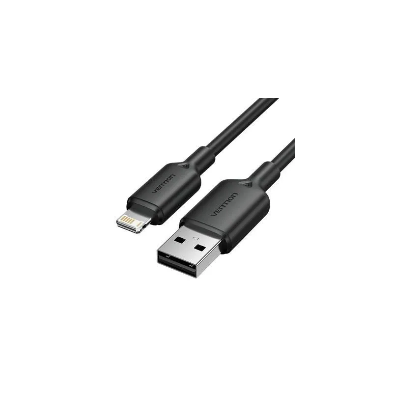 Cable usb2.0 to lightning-2m black lambh vention