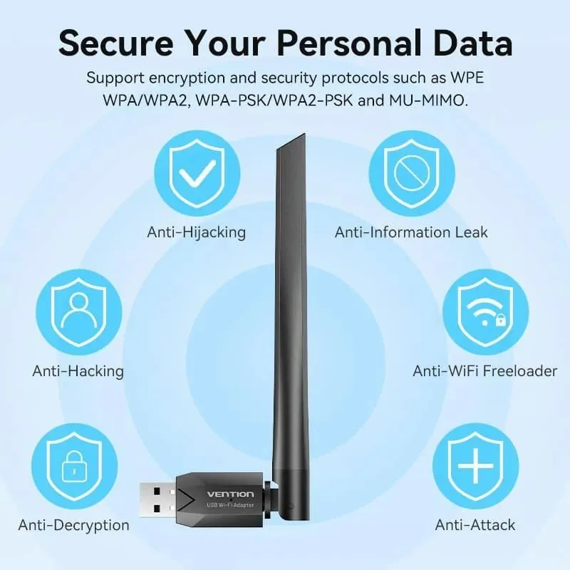 Wrl adapter usb 650mbps-dual band kdtb0 vention