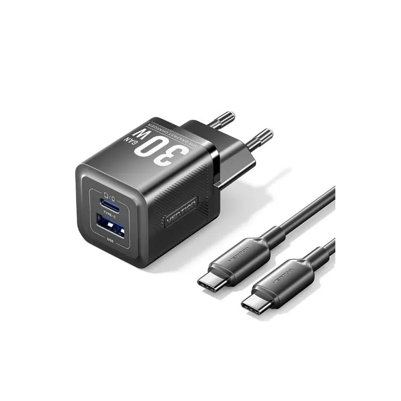 Mobile charger wall usb +cable-30w 2p tz-feqb0-eu-01 vention