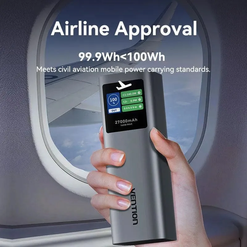 Power bank usb 27000mah 140w-fkeh0 vention