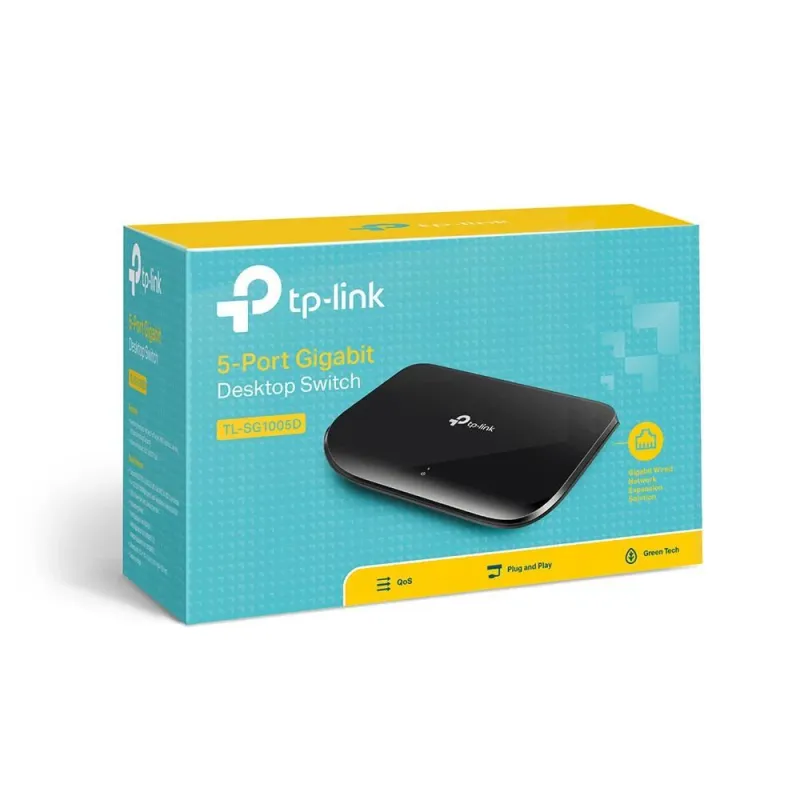 Switch-TP-LINK-5x10Base-T - 100Base-TX - 1000Base-T-1-TL-SG1005D