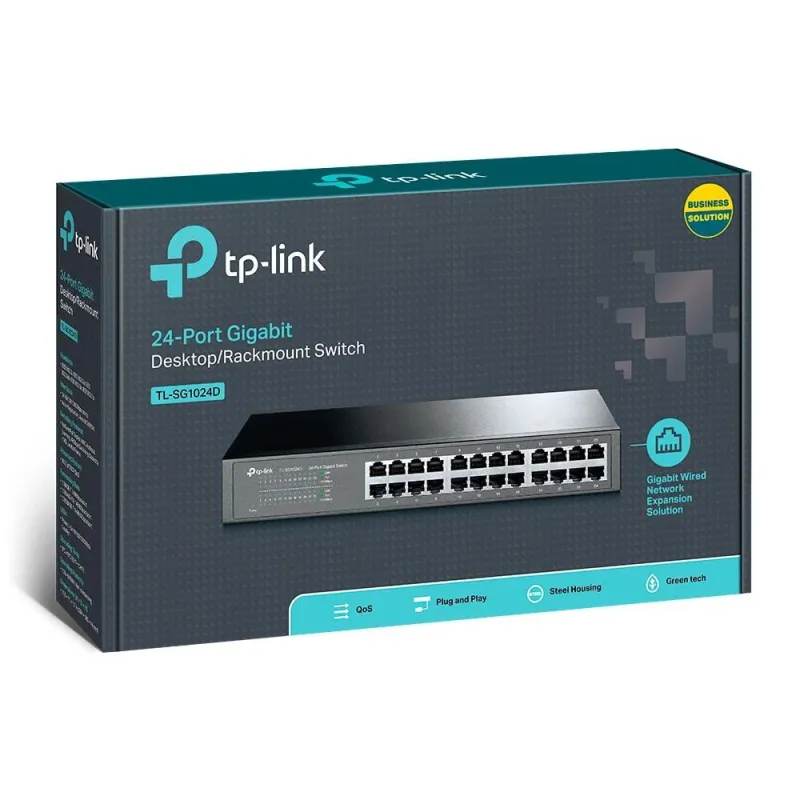 Switch-TP-LINK-24x10Base-T - 100Base-TX - 1000Base-T-TL-SG1024D