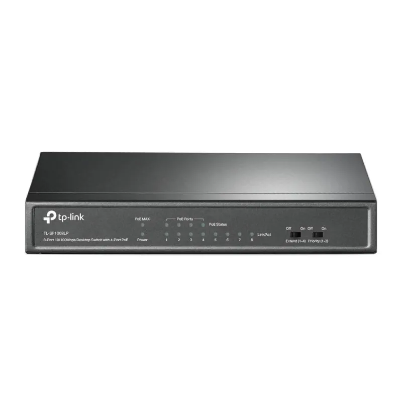 Switch-TP-LINK-Desktop-pedestal-8x10Base-T - 100Base-TX-PoE ports 4-TL-SF1008LP