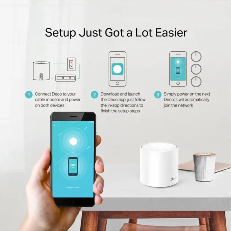 Wireless Router-TP-LINK-Wireless Router-2-pack-1800 Mbps-Mesh-IEEE 802.11a-IEEE 802.11n-IEEE 802.11ac-IEEE