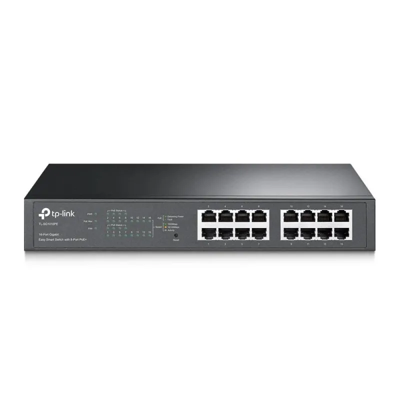 Switch-TP-LINK-Desktop-pedestal-16x10Base-T - 100Base-TX - 1000Base-T-PoE+ ports 8-TL-SG1016PE