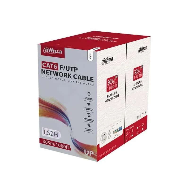 Cable cat6 utp 305m white-pfm923i-6fn-cd-white dahua