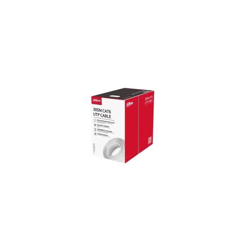 Cable cat6 utp 305m white-pfm923i-6un-c dahua