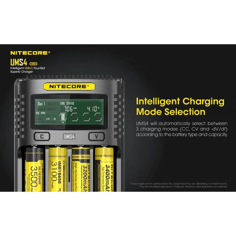 Battery charger 4-slot-ums4 nitecore