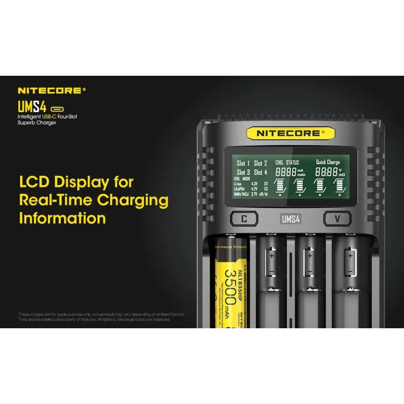 Battery charger 4-slot-ums4 nitecore