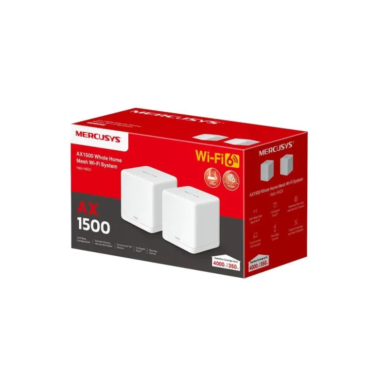 Wireless Router-MERCUSYS-Wireless Access Point - Router-2-pack-1500 Mbps-Mesh-IEEE 802.3ac-IEEE 802.11a-IEEE 802.11b-IEEE