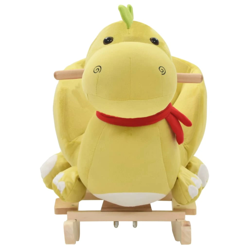 vidaXL rotaļu šūpuļkrēsls ar atzveltni, 60x32x50 cm, pūķis, zaļš