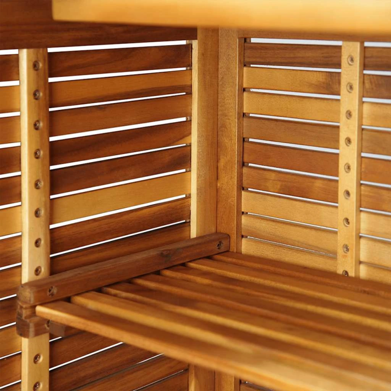 vidaXL bāra galds, 110x50x105 cm, akācijas masīvkoks