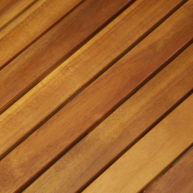 vidaXL 3-daļīgs bistro mēbeļu komplekts ar matračiem, akācijas koks