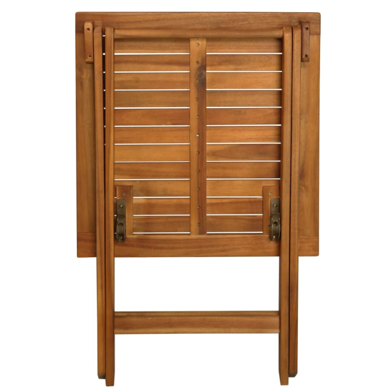 vidaXL 3-daļīgs bistro mēbeļu komplekts ar matračiem, akācijas koks