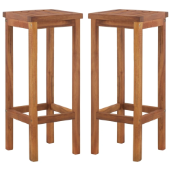 vidaXL bāra krēsli, 2 gab., akācijas masīvkoks