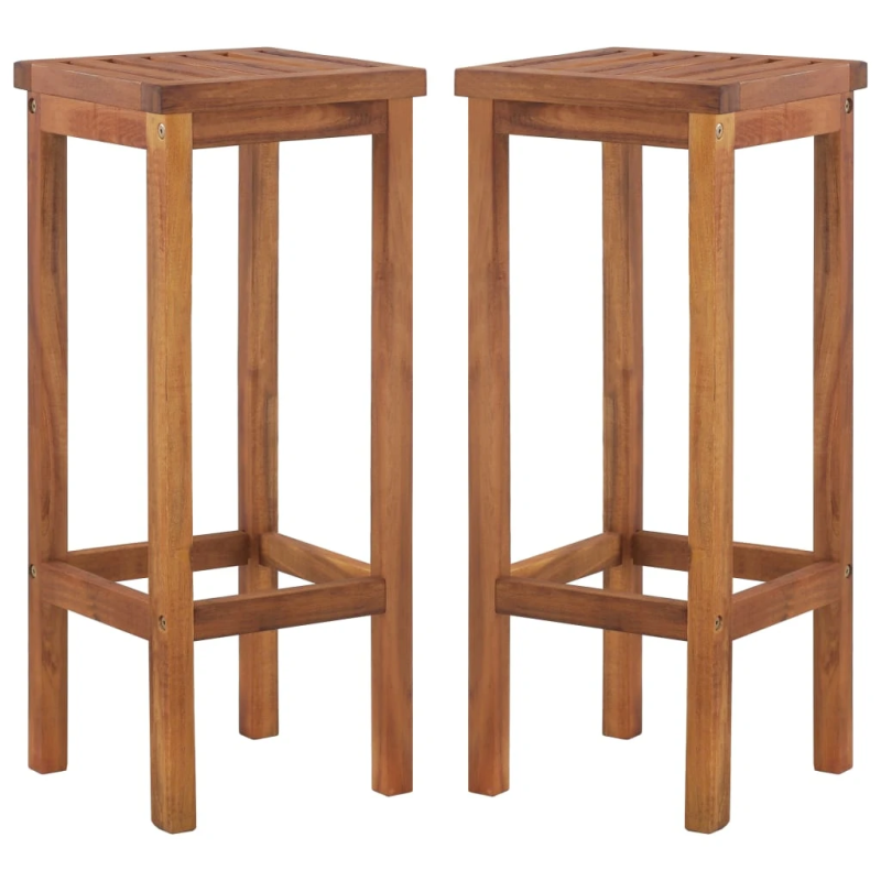 vidaXL bāra krēsli, 2 gab., akācijas masīvkoks