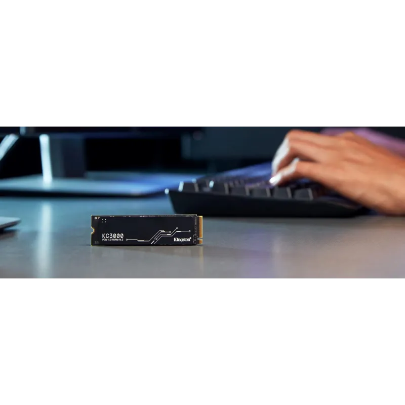SSD-KINGSTON-KC3000-2TB-M.2-NVMe-3D TLC-Write speed 7000 MBytes-sec-Read speed 7000 MBytes-sec-MTBF 1800000 hours-SKC3000D-2048G