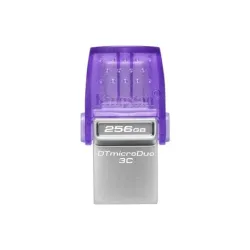 Kingston - DataTraveler - DT Micro Duo 3C - 256 GB - USB Type-C and Type-A - Purple