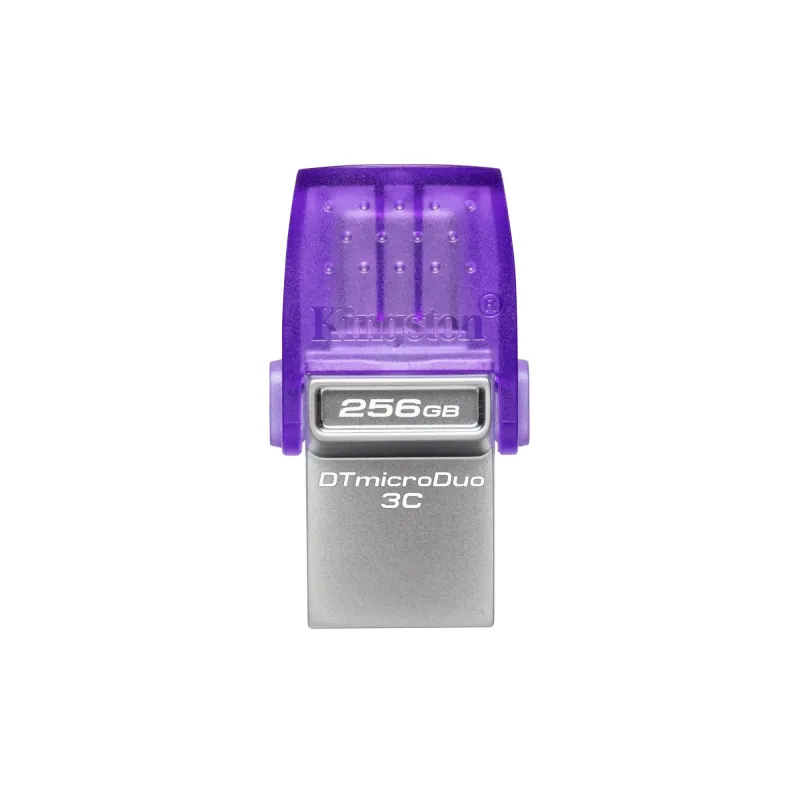 Kingston - DataTraveler - DT Micro Duo 3C - 256 GB - USB Type-C and Type-A - Purple