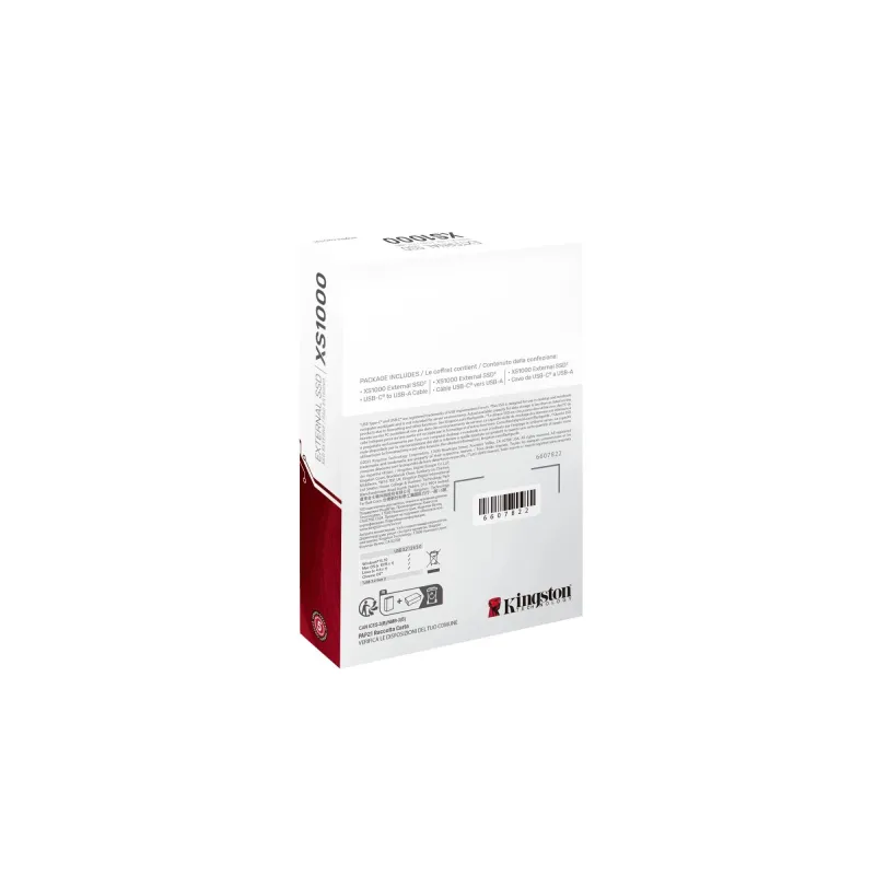 External SSD-KINGSTON-XS1000-2TB-USB 3.2-Write speed 1000 MBytes-sec-Read speed 1050 MBytes-sec-SXS1000-2000G