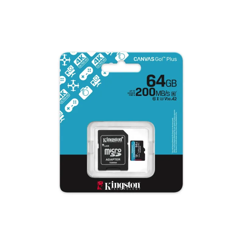 Memory micro sdxc 64gb uhs-i-w-adapter sdcg4-64gb kingston