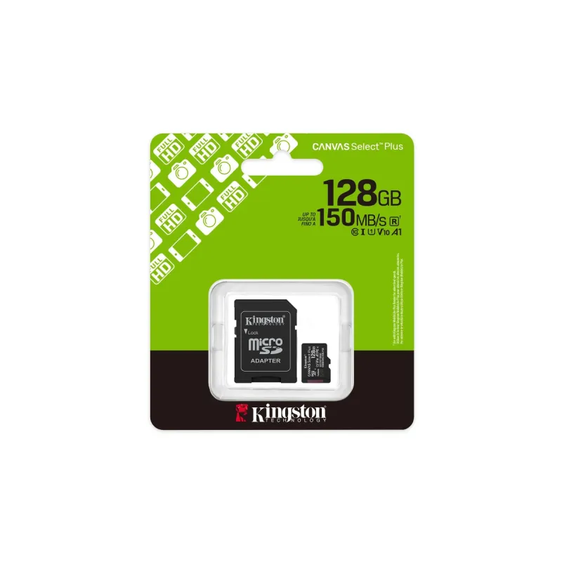 Memory micro sdxc 128gb uhs-i-w-adapter sdcs3-128gb kingston