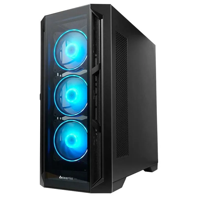Case-CHIEFTEC-APEX ARGB-MidiTower-Not included-ATX-MicroATX-MiniITX-Colour Black-GA-01B-TG-OP