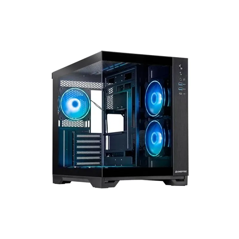 Case-CHIEFTEC-VISIO GM-30B-TG-OP-MidiTower-Case product features Transparent panel-Not included-ATX-MicroATX-MiniITX-Colour