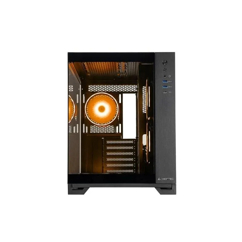 Case-CHIEFTEC-VISIO GM-30B-TG-OP-MidiTower-Case product features Transparent panel-Not included-ATX-MicroATX-MiniITX-Colour