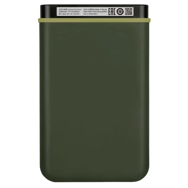 External HDD-TRANSCEND-StoreJet-1TB-USB 3.1-Colour Green-TS1TSJ25M3G