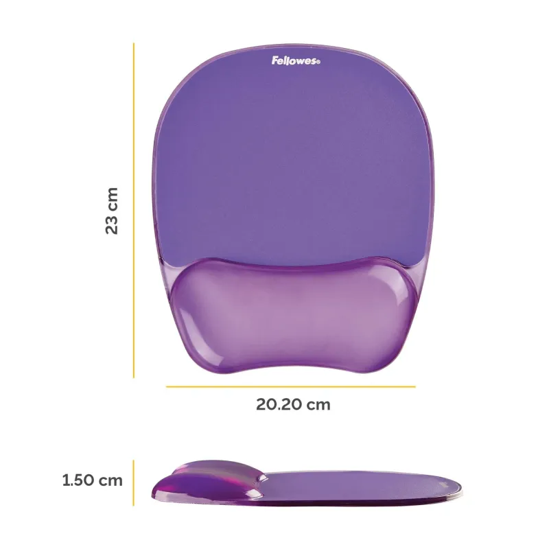 Mouse pad crystal gel-purple 9144104 fellowes