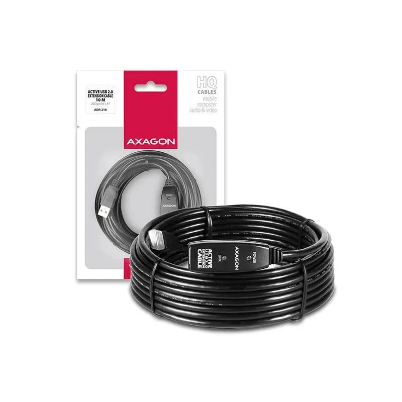 Cable usb2.0 a-m-a-f active-10m adr-210 axagon