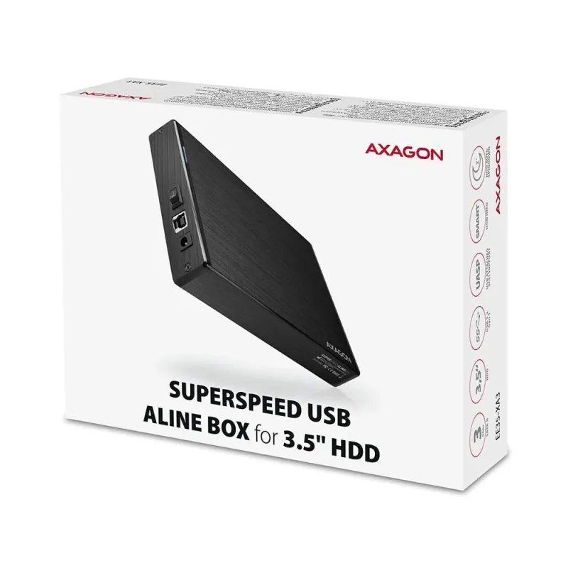 Hdd acc enclosure 3.5-usb3.2 ee35-xa3 axagon