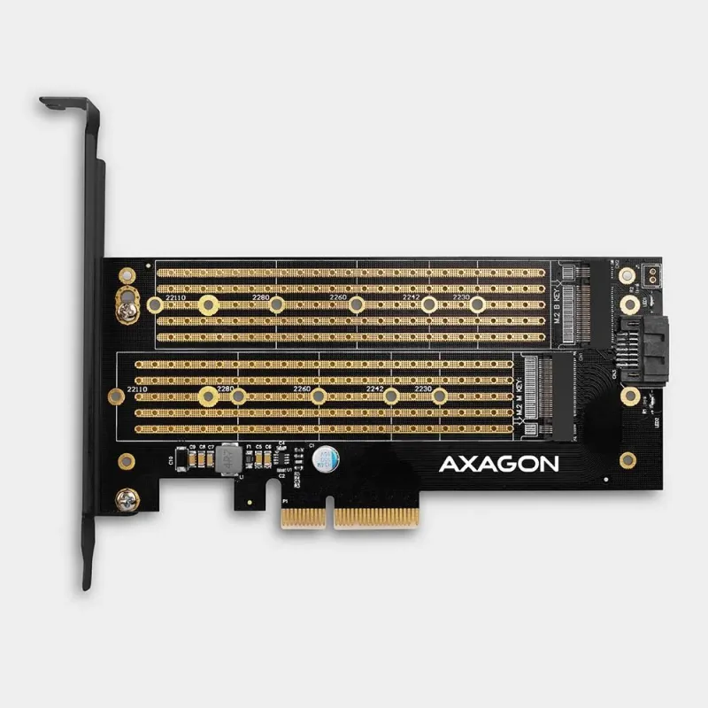 Ssd acc adapter nvme-sata-m.2-sp&lp pcem2-d axagon