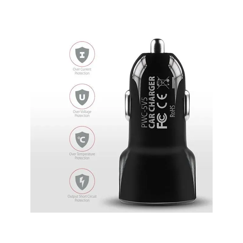 Mobile charger car usb 2port-24w pwc-5v5 axagon