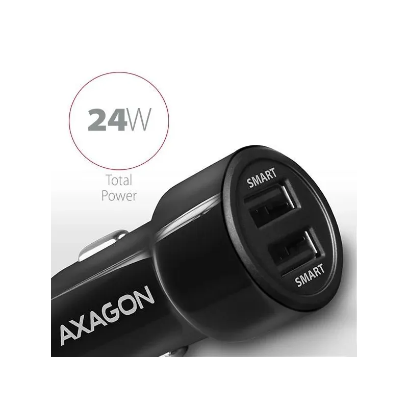 Mobile charger car usb 2port-24w pwc-5v5 axagon