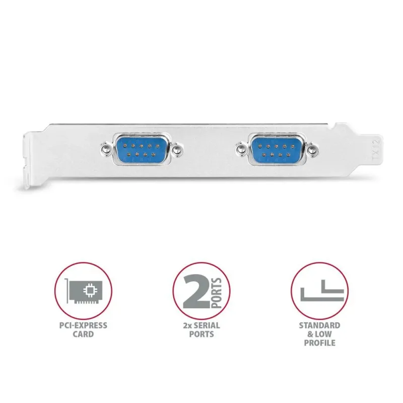 AXAGON PCI-Express card with two 250 kbps serial ports - PCEA-S2N