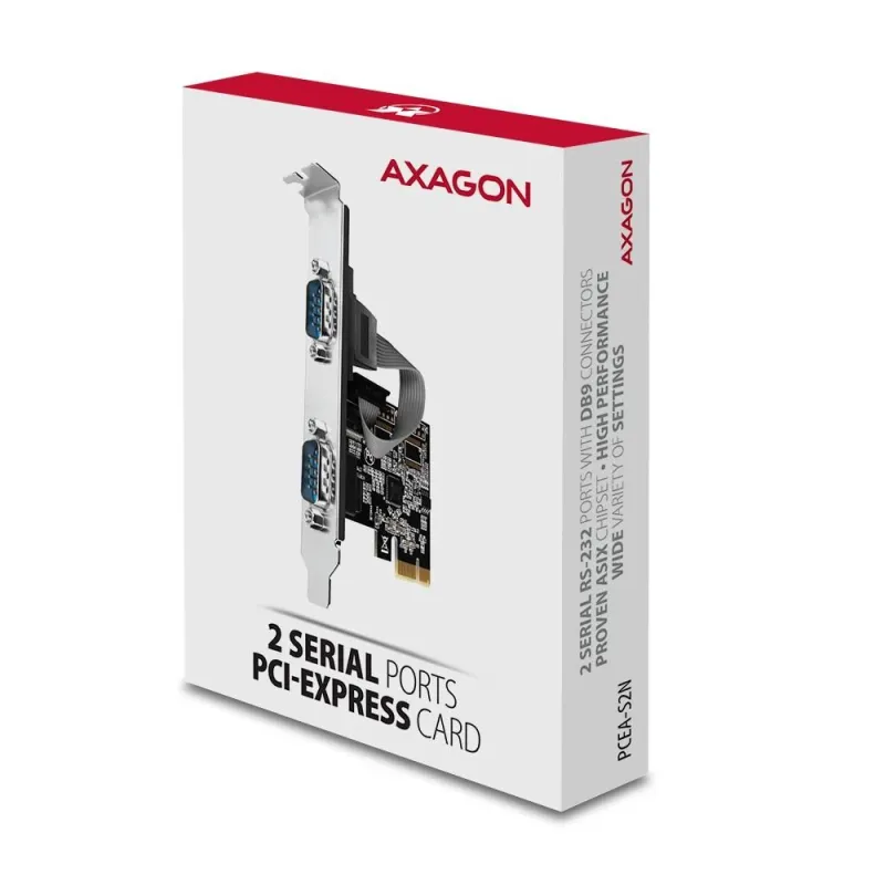 AXAGON PCI-Express card with two 250 kbps serial ports - PCEA-S2N