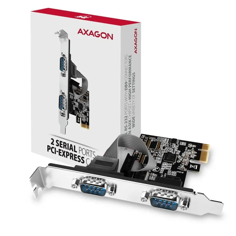 AXAGON PCI-Express card with two 250 kbps serial ports - PCEA-S2N