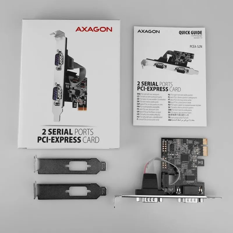 AXAGON PCI-Express card with two 250 kbps serial ports - PCEA-S2N