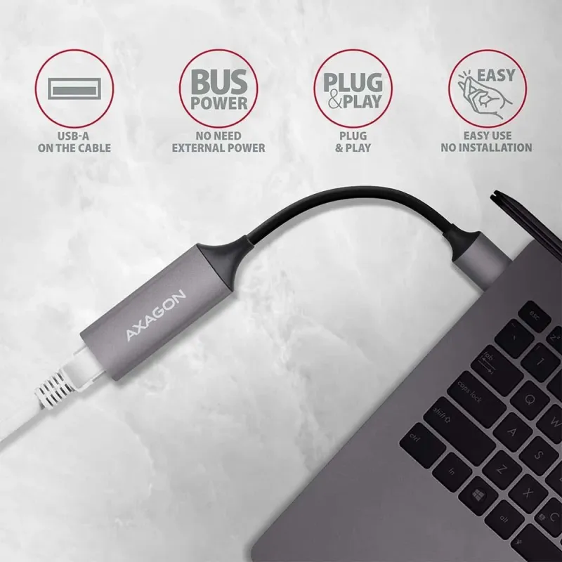 Net adapter usb3.2 1gb-ade-tr axagon