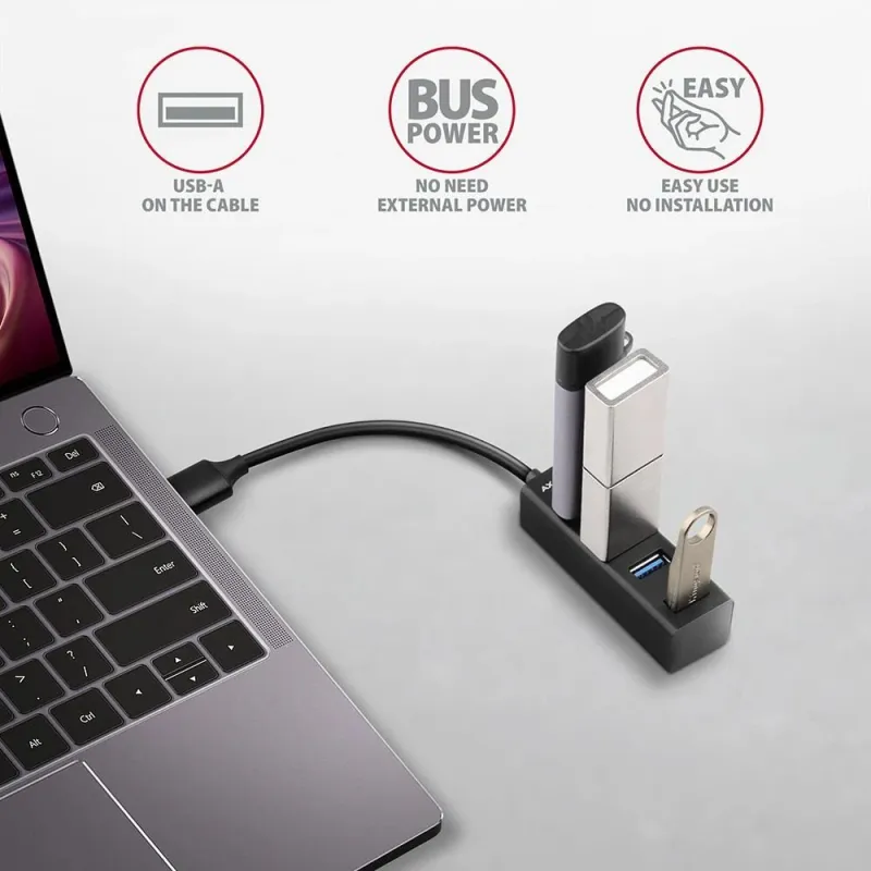 I-o hub usb3.2 4port mini-0.2m hue-m1a axagon