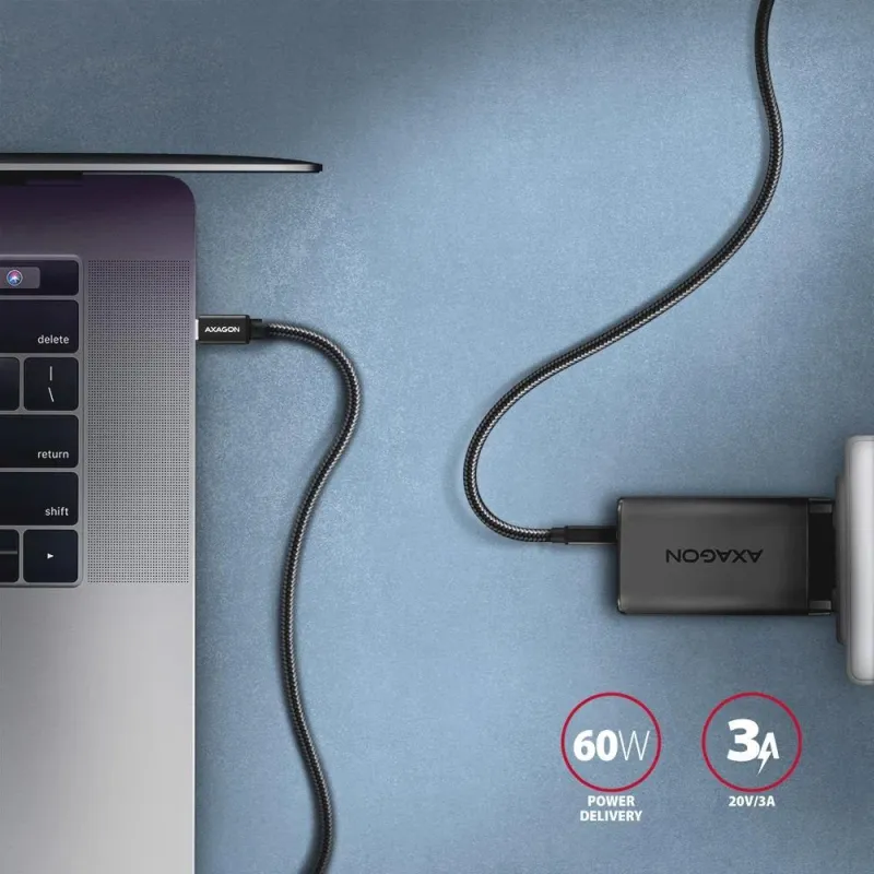 AXAGON Data and charging USB 3.2 Gen 1 cable, 1 m - BUCM3-CM10AB - USB Type C - USB Type C