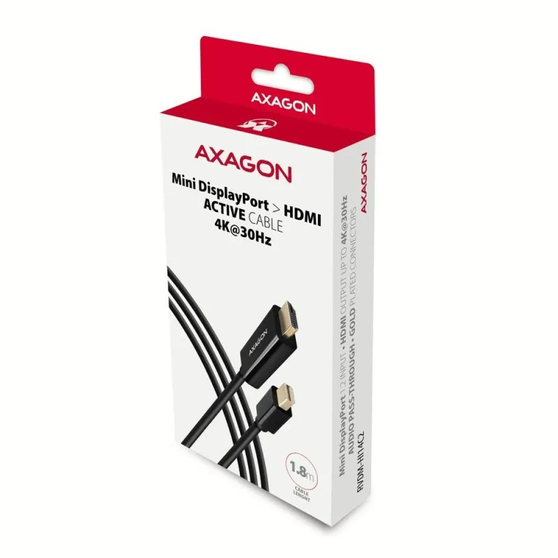 Cable mini dp to hdmi 1.8m-rvdm-hi14c2 axagon